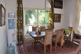 The dining area